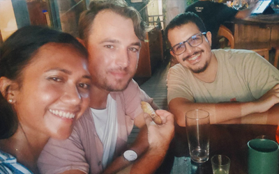 We visited SaMesa Canggu with a friend. This picture is taken after many rounds of free limoncello....