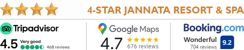 The Jannata Resort is highly rated by couples.